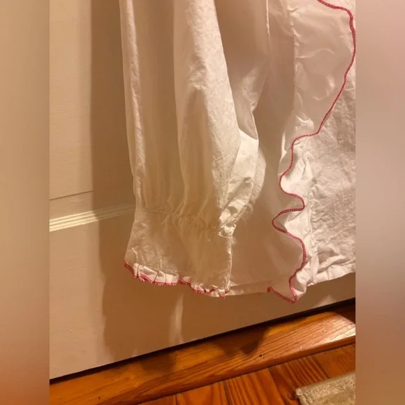 Fox & Hen white Blouse with Pink edging - Picture 5 of 8